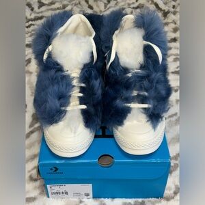 Converse AMBUSH x chuck 70 high. Fuzzy navy blue. women’s size 7. Men’s size 5.